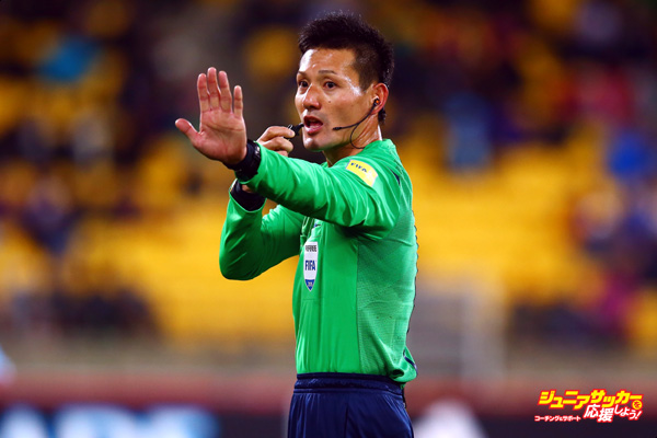 WELLINGTON, NEW ZEALAND - JUNE 05: Referee Ryuji Sato reacts during the FIFA U-20 World Cup New Zealand 2015 Group B match between Austria and Argentina at Wellington Regional Stadium on June 5, 2015 in Wellington, New Zealand.  (Photo by Alex Grimm - FIFA/FIFA via Getty Images)