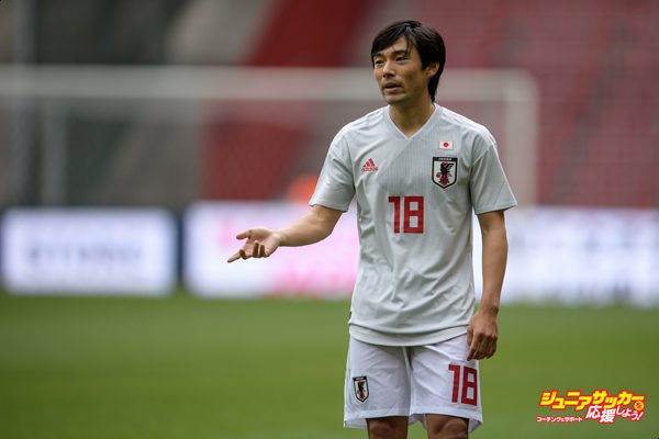 LIEGE, BELGIUM - MARCH 23: Shoya Nakajima of Japan reacts during an international friendly between Japan and Mali at the Stade de Sclessin on March 23, 2018 in Liege, Belgium. (Photo by Jörg Schüler/Getty Images)