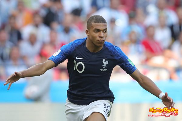 KAZAN, RUSSIA - JUNE 30:  Kylian Mbappe of France celebrates after scoring his team's fourth goal during the 2018 FIFA World Cup Russia Round of 16 match between France and Argentina at Kazan Arena on June 30, 2018 in Kazan, Russia.  (Photo by Alexander Hassenstein/Getty Images)