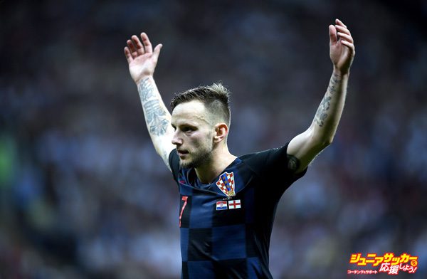 MOSCOW, RUSSIA - JULY 11:  Ivan Rakitic of Croatia reacts during the 2018 FIFA World Cup Russia Semi Final match between England and Croatia at Luzhniki Stadium on July 11, 2018 in Moscow, Russia.  (Photo by Michael Regan - FIFA/FIFA via Getty Images)